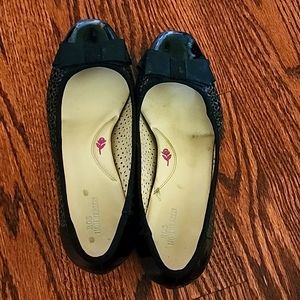Ros Homerson Black Leather Flats
